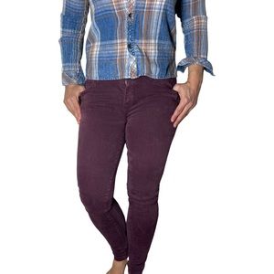 Uniqlo Skinny Fit Jeans in Wine Red